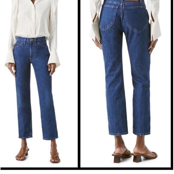 NWT Frame Le Italien True Straight Jeans Vintage Blue Size 31 - Picture 5 of 13